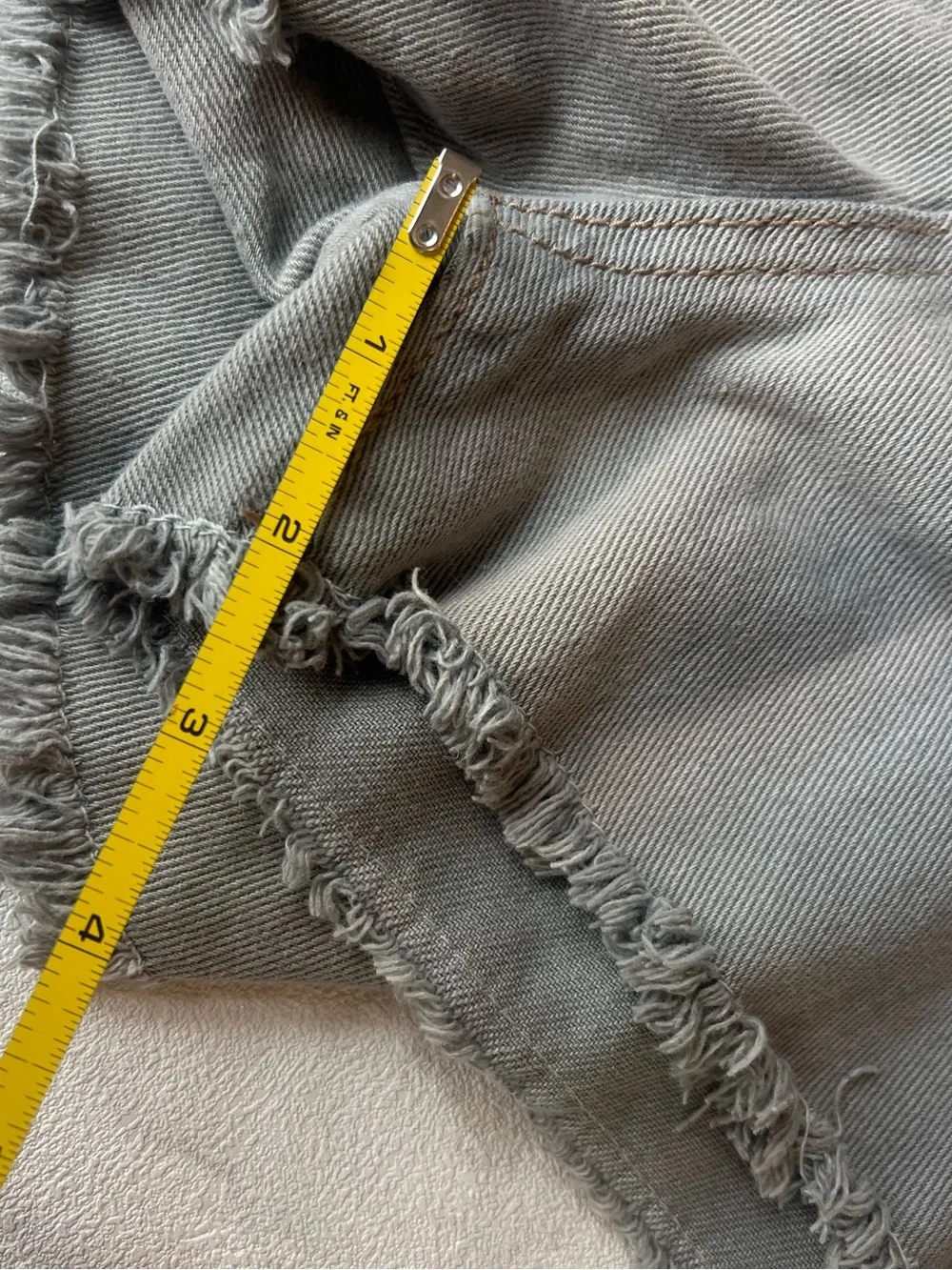Free‎ People Denim Frayed Hem Shorts